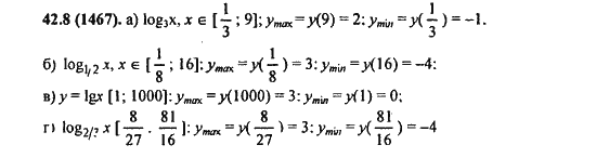 Ответ к задаче № 42.8(1467) - Алгебра и начала анализа Мордкович. Задачник, гдз по алгебре 11 класс